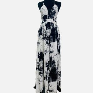 Dress Day Black & White Maxi Dress - Large